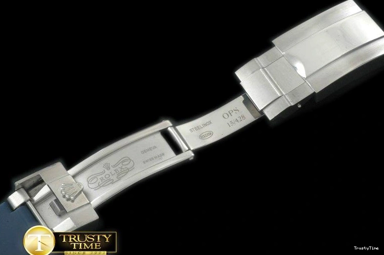 0101 ROLACC021C – Dark Blue Rubber Strap 20 18 with Insignia Clasp Compact 837